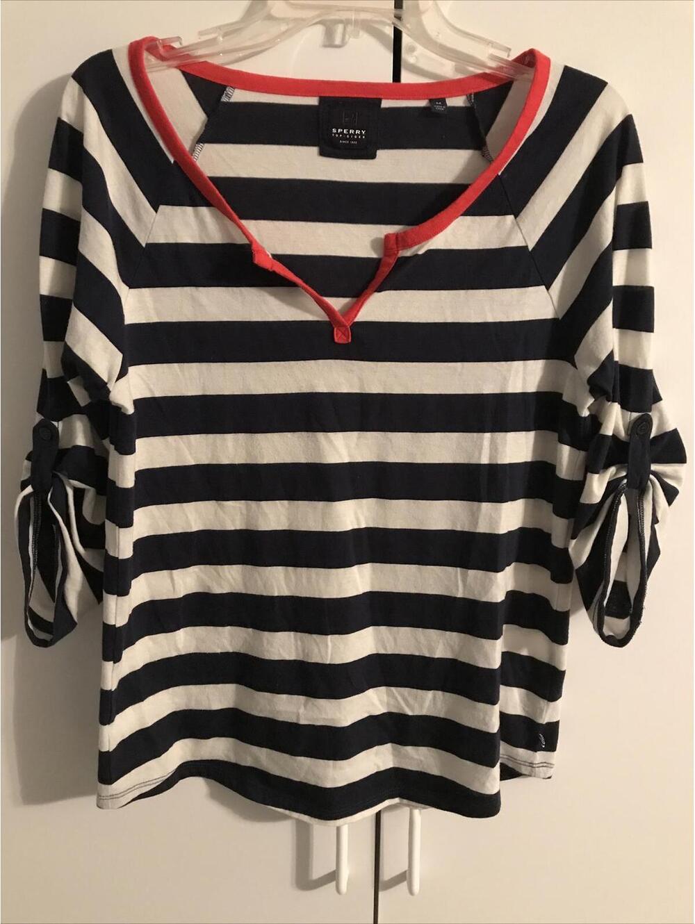 Sperry Top Sider Medium Blue Striped Shirt A570